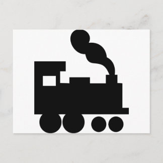 Postal icono de tren negro
