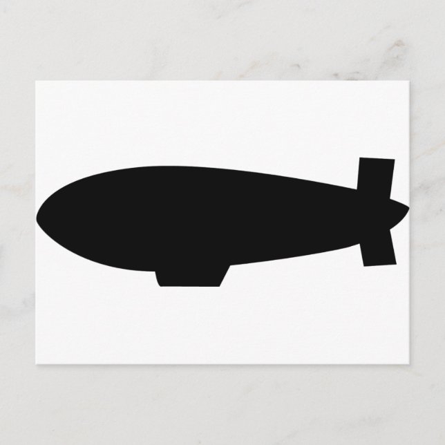 Postal icono de zeppelin airship (Anverso)