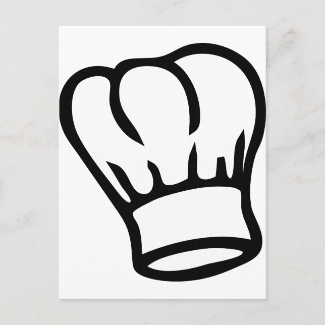 Postal icono del cocinero gorra (Anverso)