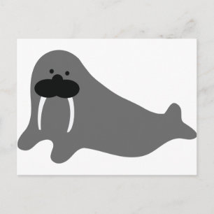 Postal icono del cómic de walrus