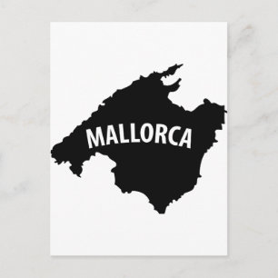 Postal icono del contorno españa de mallorca