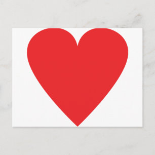 Postal icono del corazón rojo