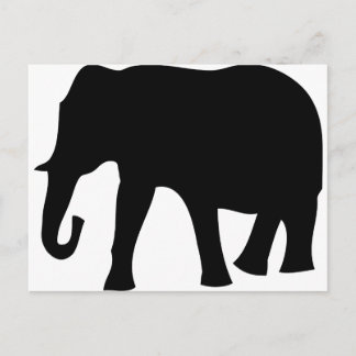 Postal icono del elefante negro