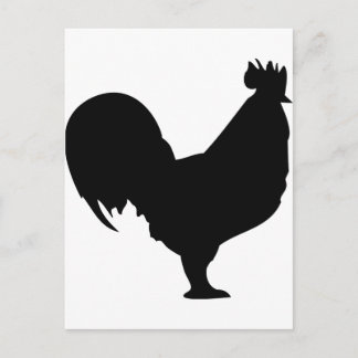 Postal icono del gallo negro
