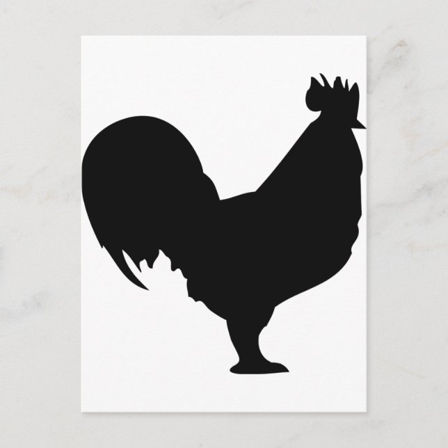 Postal icono del gallo negro (Anverso)