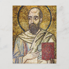 Postal Icono del mosaico bizantino de Apostea Paul