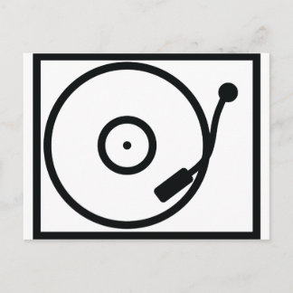 Postal icono del reproductor de registros girable