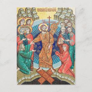 Postal icono mosaico ruso
