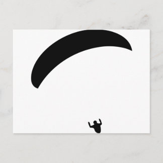 Postal icono negro parapente