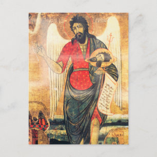 Postal Icono ortodoxo antiguo de Juan Bautista