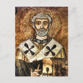 Postal Icono ortodoxo bizantino de Clemens I