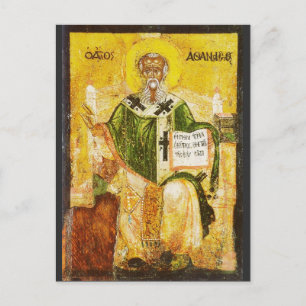 Postal Icono ortodoxo de San Atanasio de Alejandría