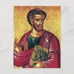 Postal icono ortodoxo de San Lucas Evangelista