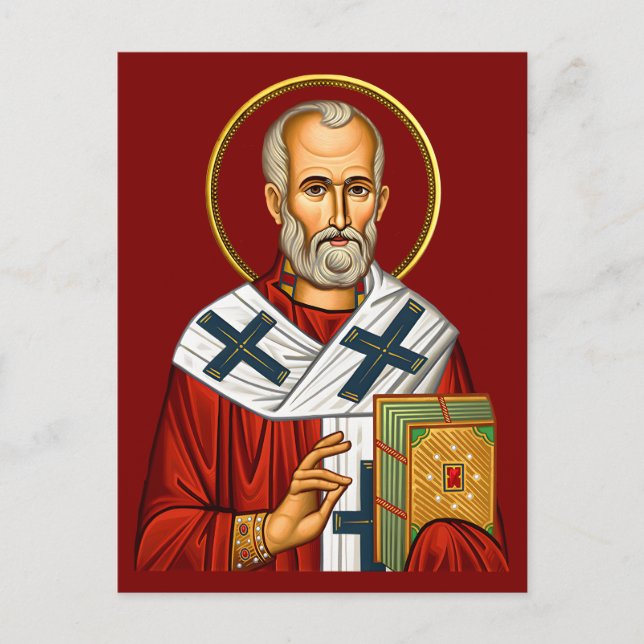 Postal Icono ortodoxo de San Nicolás 04 (Anverso)
