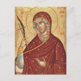 Postal Icono ortodoxo de Santa Eufrosina de Alejandría