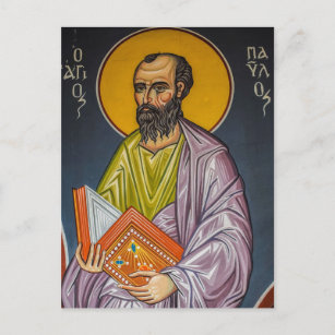 Postal Icono ortodoxo de St. Paul