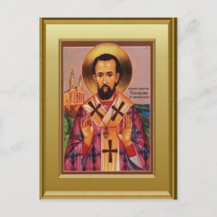 Postal Icono ortodoxo de un santo