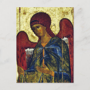 Postal Icono ortodoxo del santo ángel Gabriel