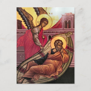 Postal Icono ortodoxo del sueño de San José el Desposado