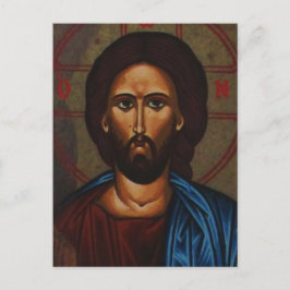 Postal Ícono ortodoxo griego bizantino JESUS CHRIST
