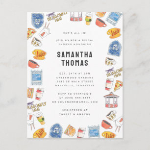 Postal Iconos de acuarela de Gilmore Girls para Baby Show