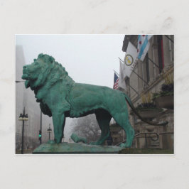 Postal Iconos de Chicago, León del Instituto de Arte