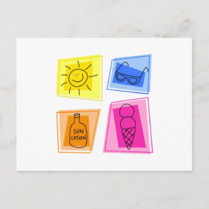 Postal iconos de verano