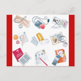 Postal Iconos vectoriales MÉDICOS
