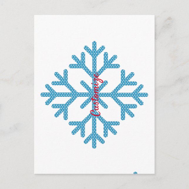 Postal Icy Blue Snowflake Thunder_Cove (Anverso)