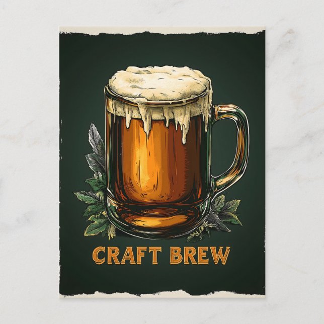 Postal Icy Mug del Ilustracion Craft Brew (Anverso)