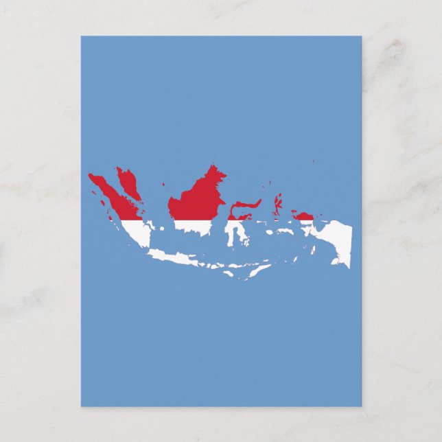 Postal ID de Indonesia, Yakarta, mapa de la bandera (Anverso)