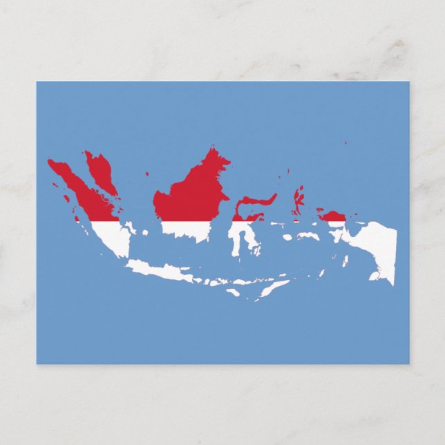 Postal ID de Indonesia, Yakarta, mapa de la bandera (Anverso)