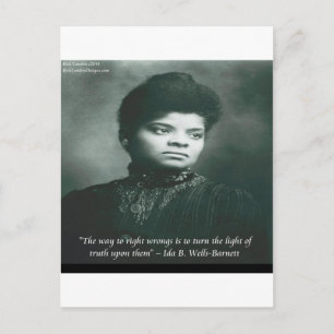 Postal Ida B Wells y cita de la Verdad
