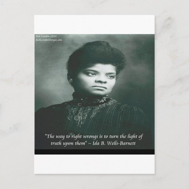 Postal Ida B Wells y cita de la Verdad (Anverso)