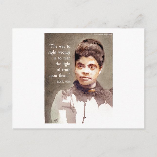 Postal Ida B Wells Y cita "Verdad" (Anverso)