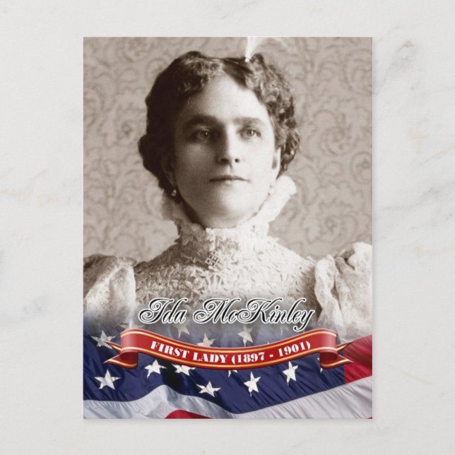Postal Ida McKinley, Primera Dama de los Estados Unidos (Anverso)