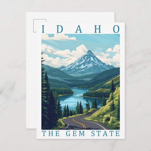 Postal Idaho Gem State USA Travel Place (Anverso / Reverso)