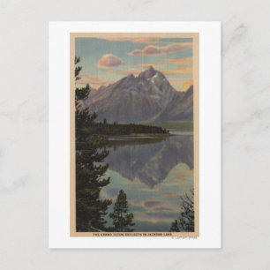 Postal Idaho - Gran reflexión sobre el tetón en el lago J