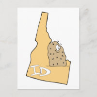 Idaho ID Map & Idaho Potato Spud Personalizado Mot
