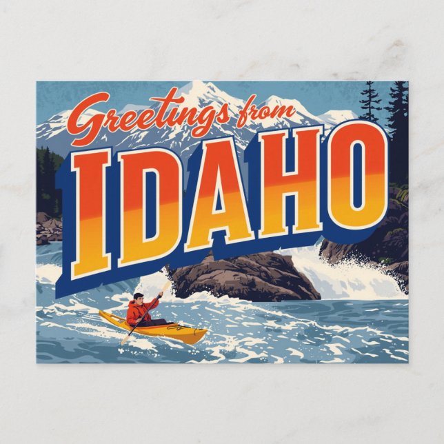 Postal Idaho Kayak Aguas Bravas (Anverso)