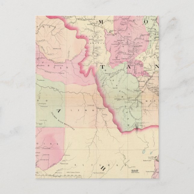 Postal Idaho, Montana oeste (Anverso)