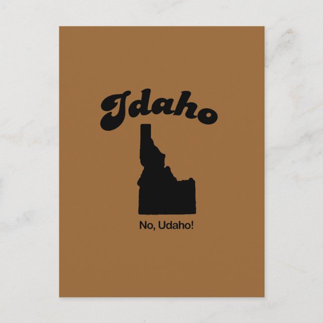 Postal Idaho Motto - No U da ho (Anverso)