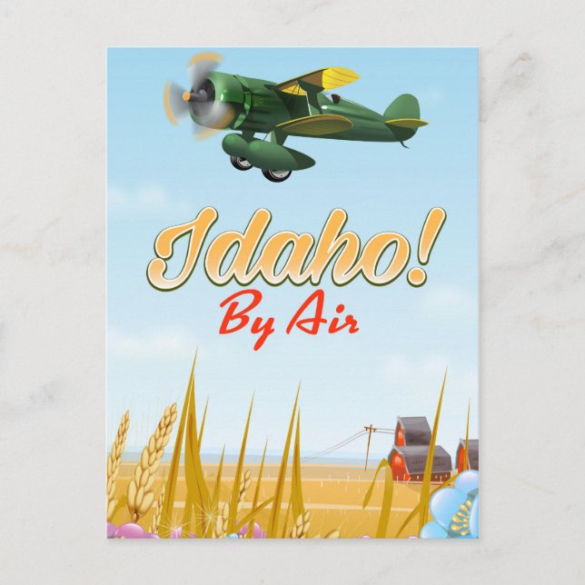 Postal ¡Idaho! Por aire (Anverso)