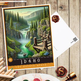 Postal Idaho | Postcarta estatal hiperrealista