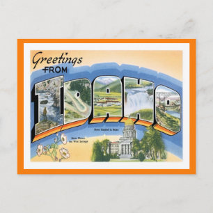 Postal Idaho Saludos Desde Estados Unidos