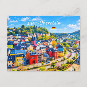 Postal Idar-Oberstein, Alemania - Pueblo Colorido