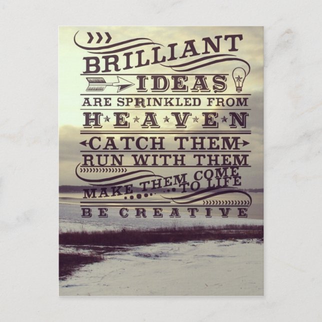 Postal Idea brillante desde el cielo será un lago helado  (Anverso)