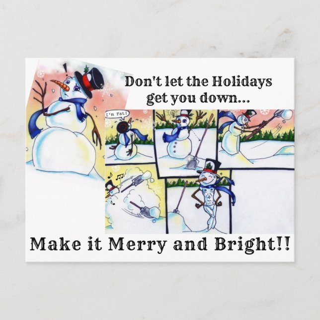 Postal Idea brillante Snowman (Anverso)