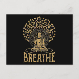 Postal Idea de Buda de Respiración Yoga y Meditación