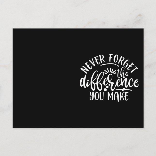 Postal Idea de diseño de apreciación del profesor (Anverso)